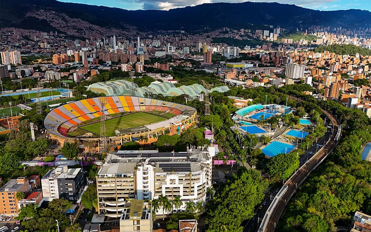 Vista aérea de Medellín, Colombia